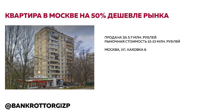 Кейс: квартира в Москве за половину цены и один участник на торгах